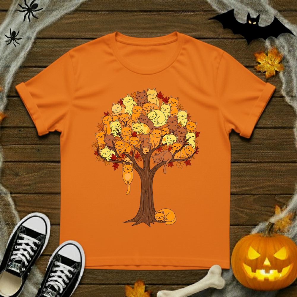 Autumn Cats Tree T-Shirt