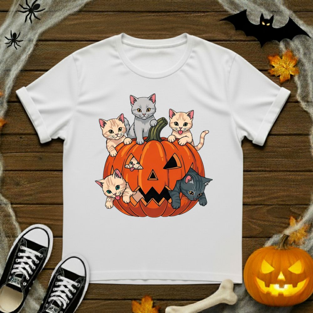 Jack-o'-Lantern & Kittens T-Shirt