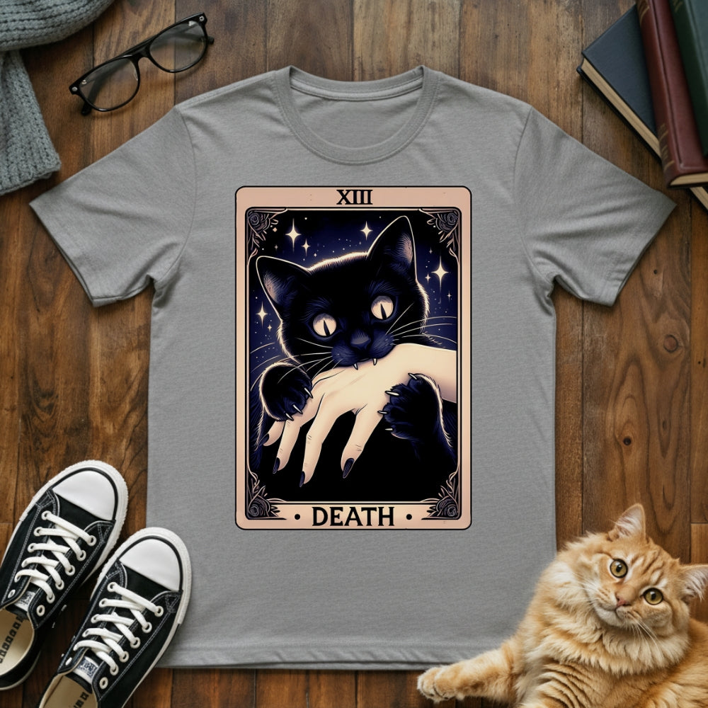 Death Cat Tarot Card T-Shirt
