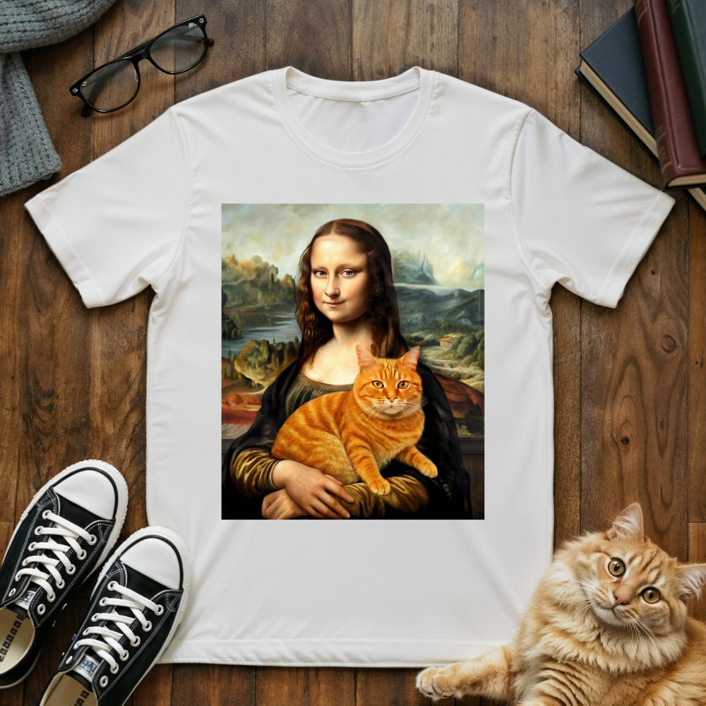 Cat with Mona Lisa T-Shirt