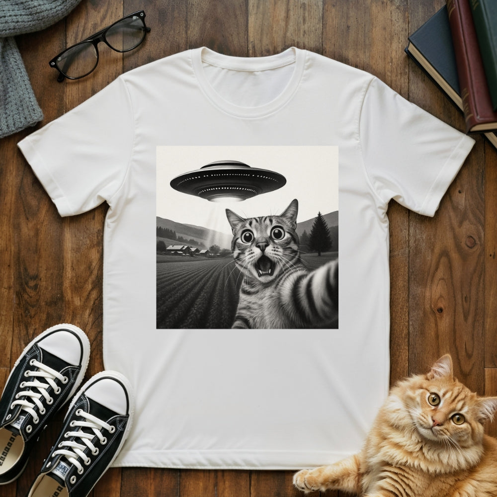 Cat UFO Selfie T-Shirt