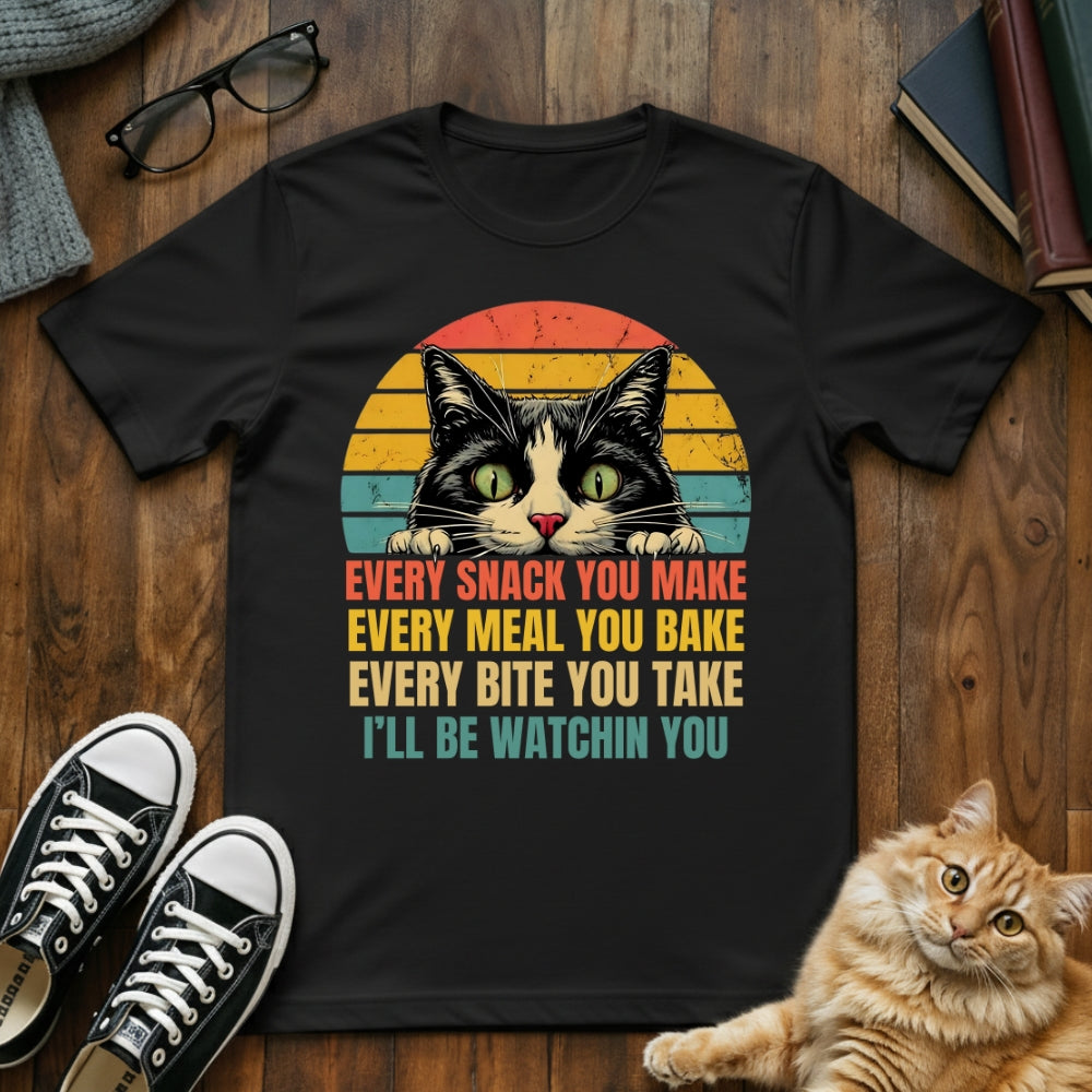 Retro Funny Cat T-Shirt