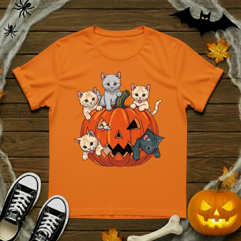 Jack-o'-Lantern & Kittens T-Shirt