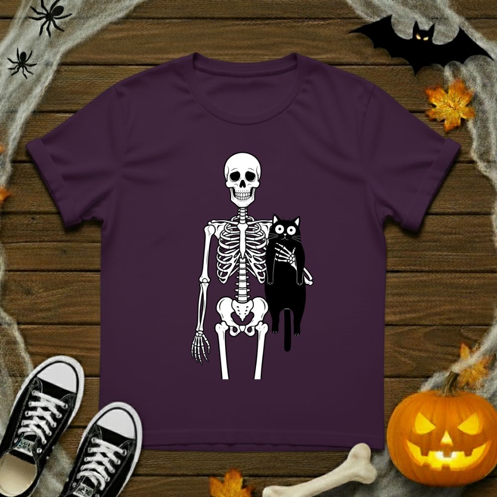 Skeleton Cat Lover T-Shirt