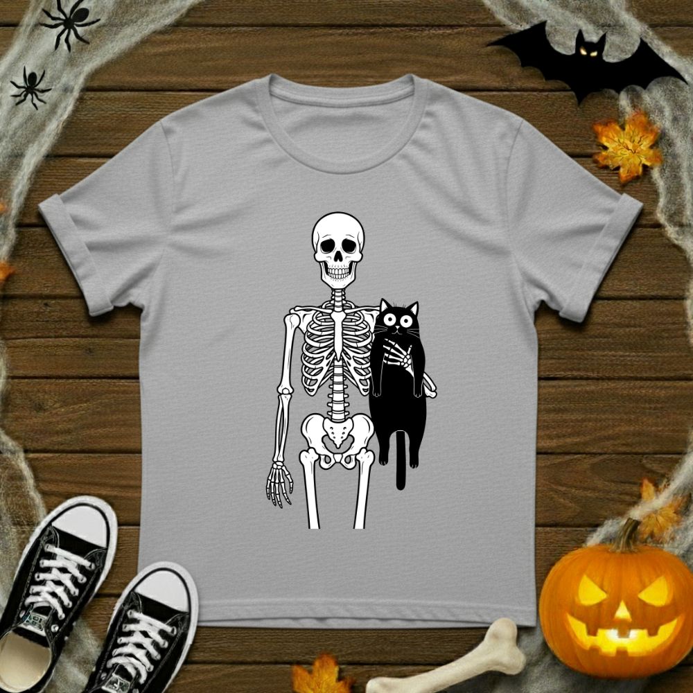 Skeleton Cat Lover T-Shirt