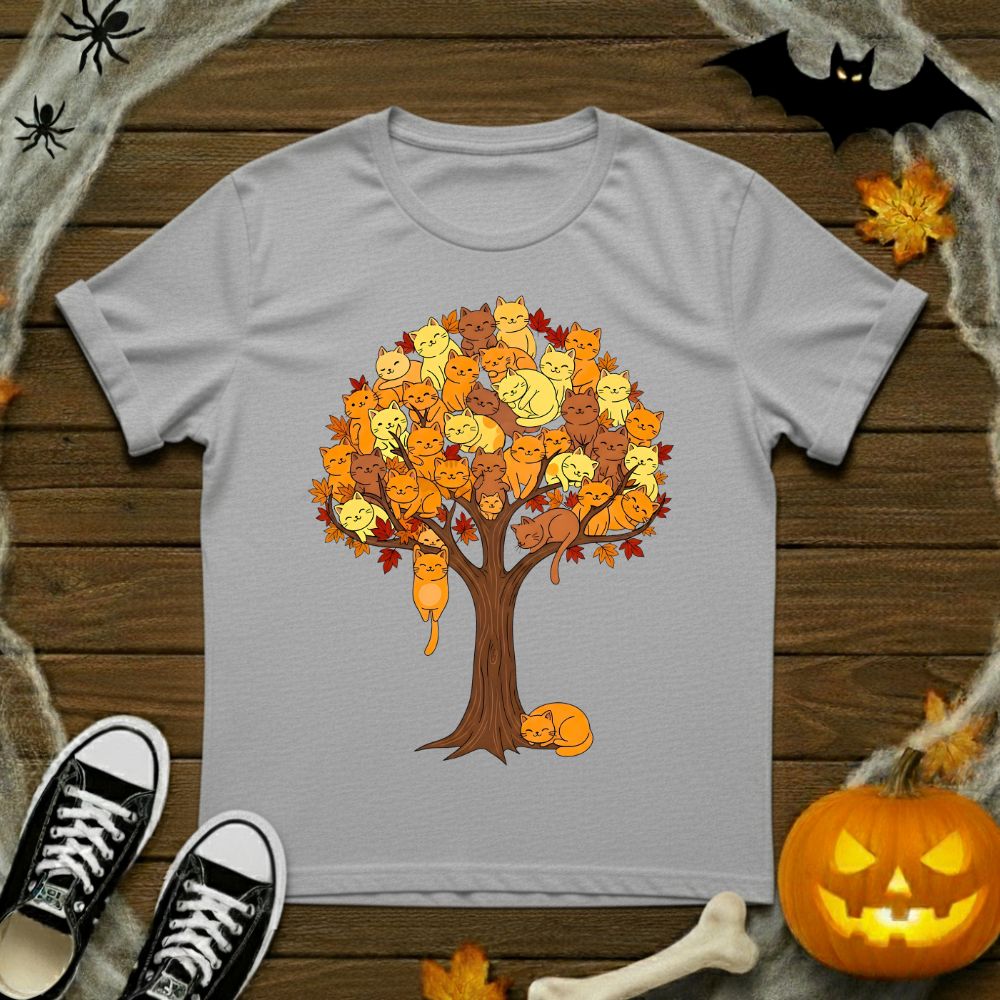 Autumn Cats Tree T-Shirt
