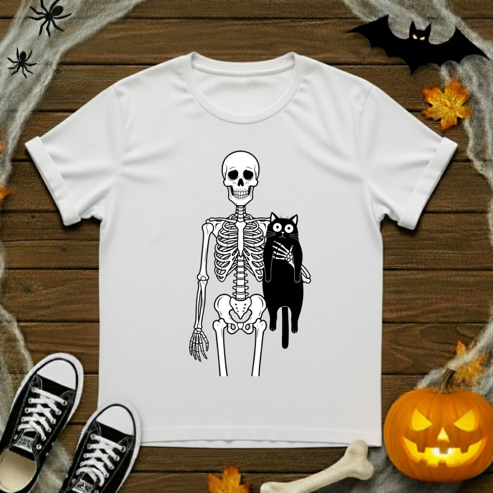 Skeleton Cat Lover T-Shirt