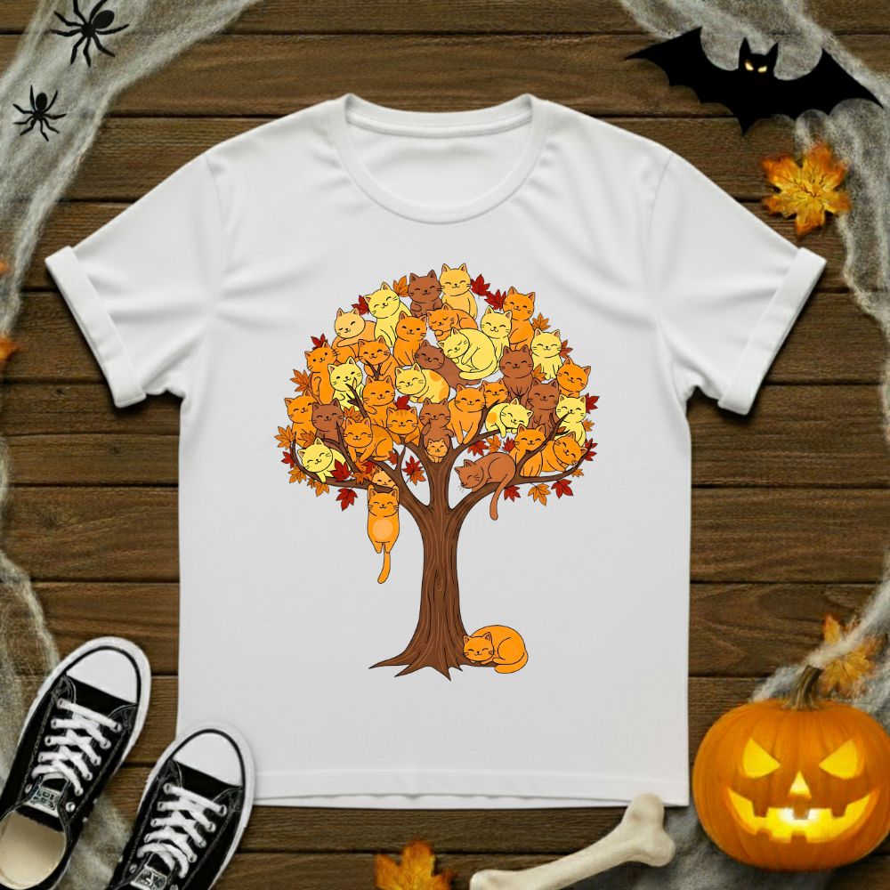 Autumn Cats Tree T-Shirt