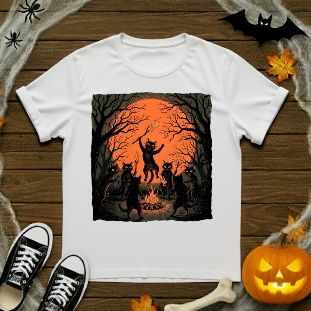 Black Cats Dancing T-Shirt