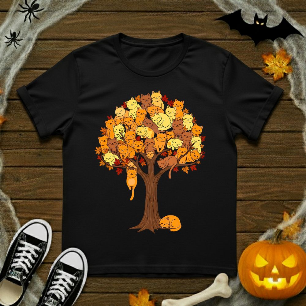 Autumn Cats Tree T-Shirt