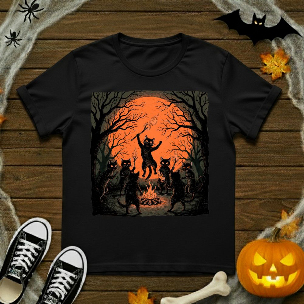 Black Cats Dancing T-Shirt