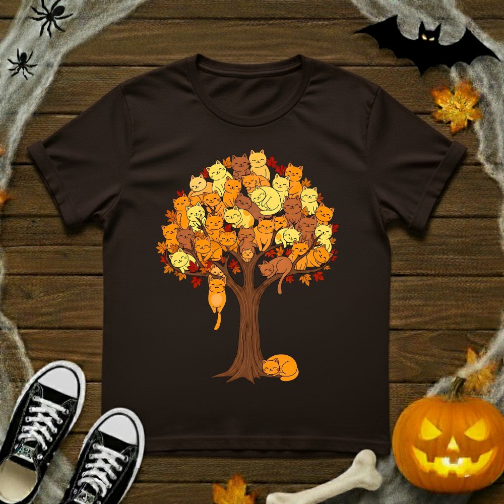 Autumn Cats Tree T-Shirt