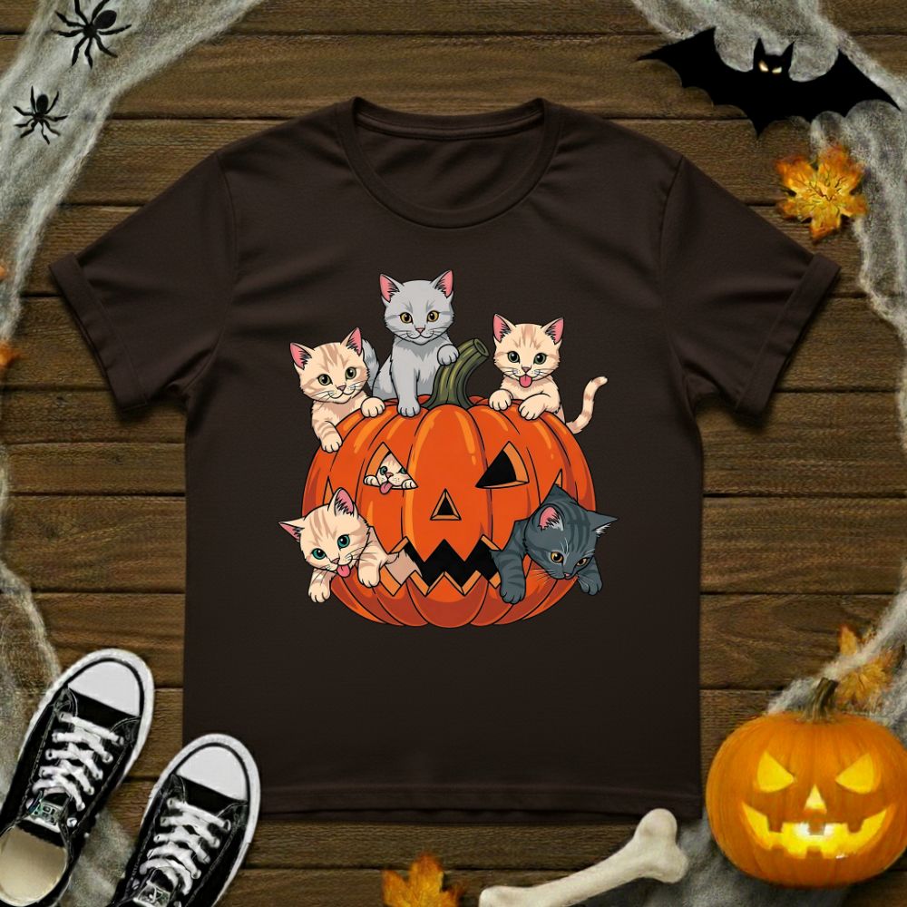 Jack-o'-Lantern & Kittens T-Shirt