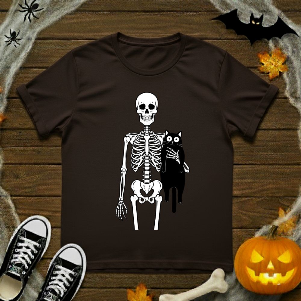 Skeleton Cat Lover T-Shirt