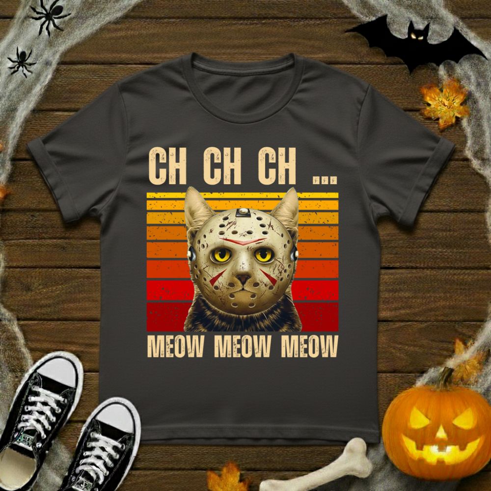 CH CH CH... Meow Meow Meow Jason Voorhees Cat T-Shirt