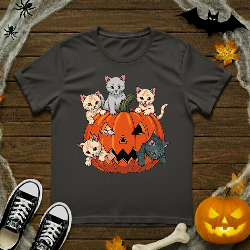 Jack-o'-Lantern & Kittens T-Shirt