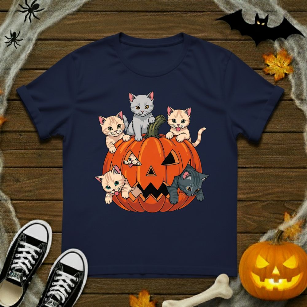 Jack-o'-Lantern & Kittens T-Shirt