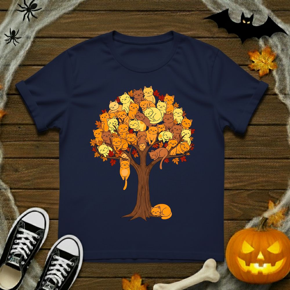 Autumn Cats Tree T-Shirt
