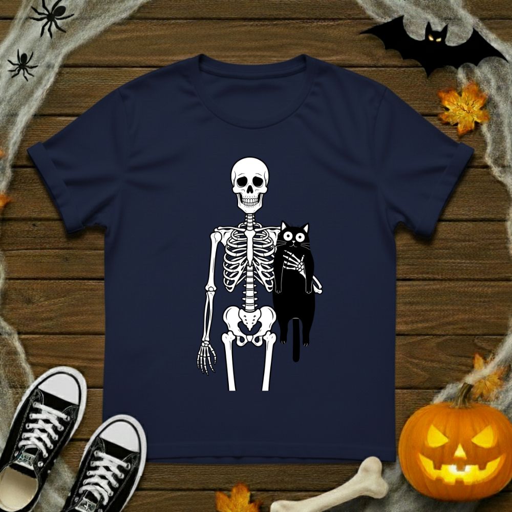 Skeleton Cat Lover T-Shirt