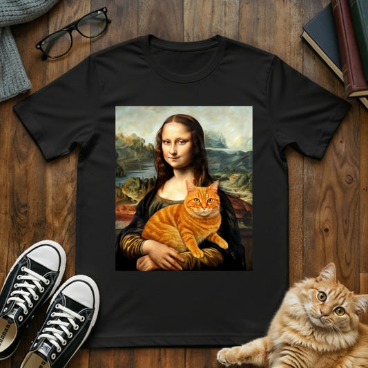 Cat with Mona Lisa T-Shirt