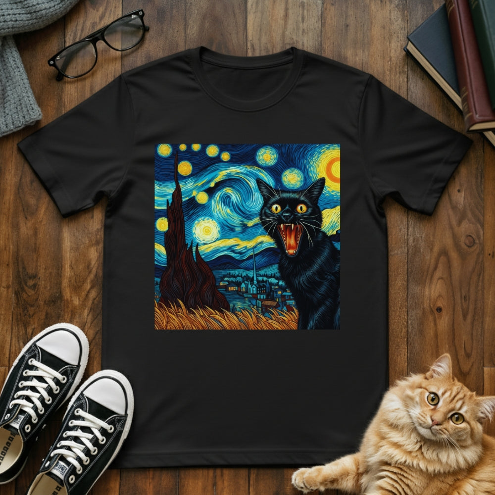 Screaming Cat Van Gogh T-Shirt