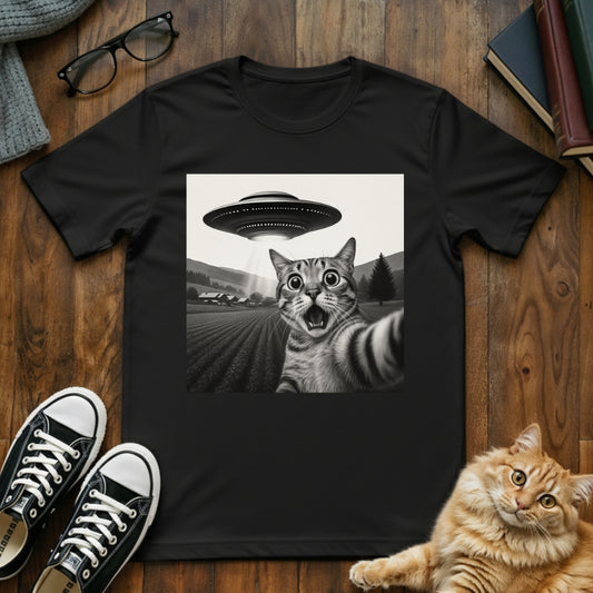 Cat UFO Selfie T-Shirt