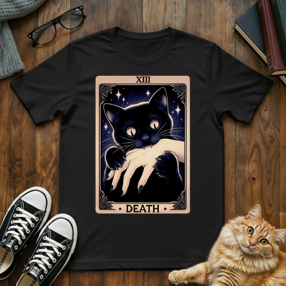 Death Cat Tarot Card T-Shirt