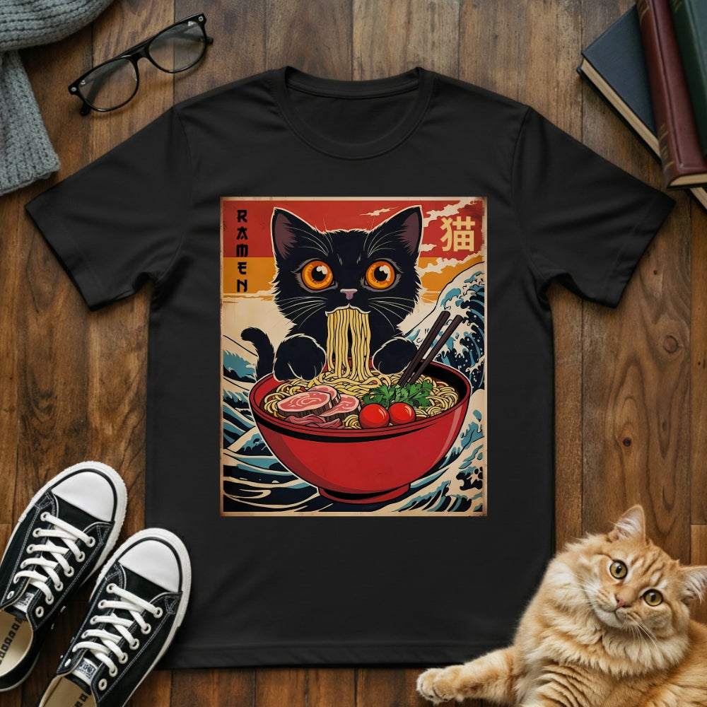Ramen Cat Vintage Japanese T-Shirt