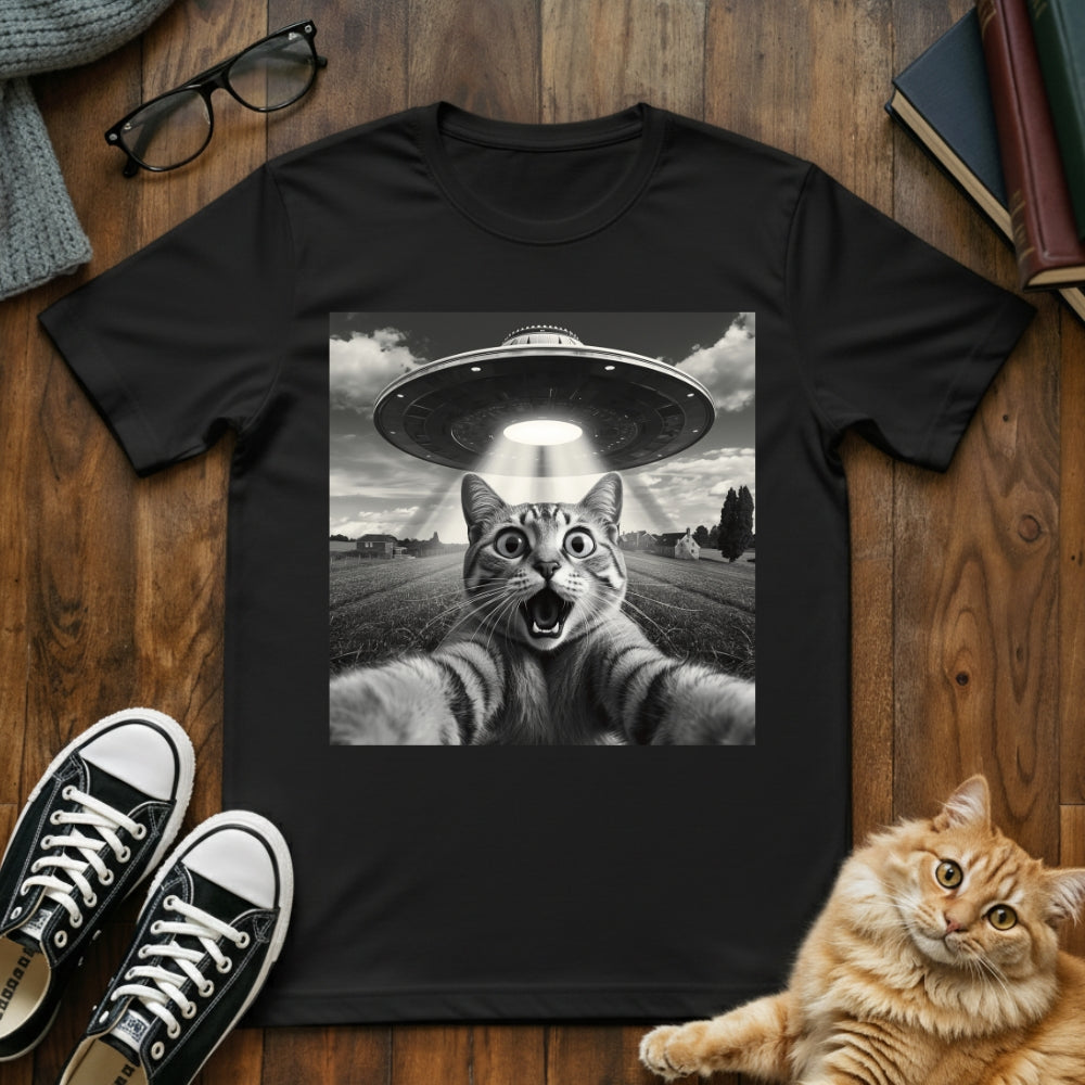 Cat UFO Selfie T-Shirt