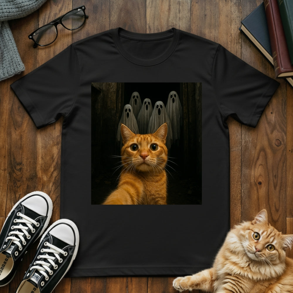 Cat & Ghosts Selfie T-Shirt