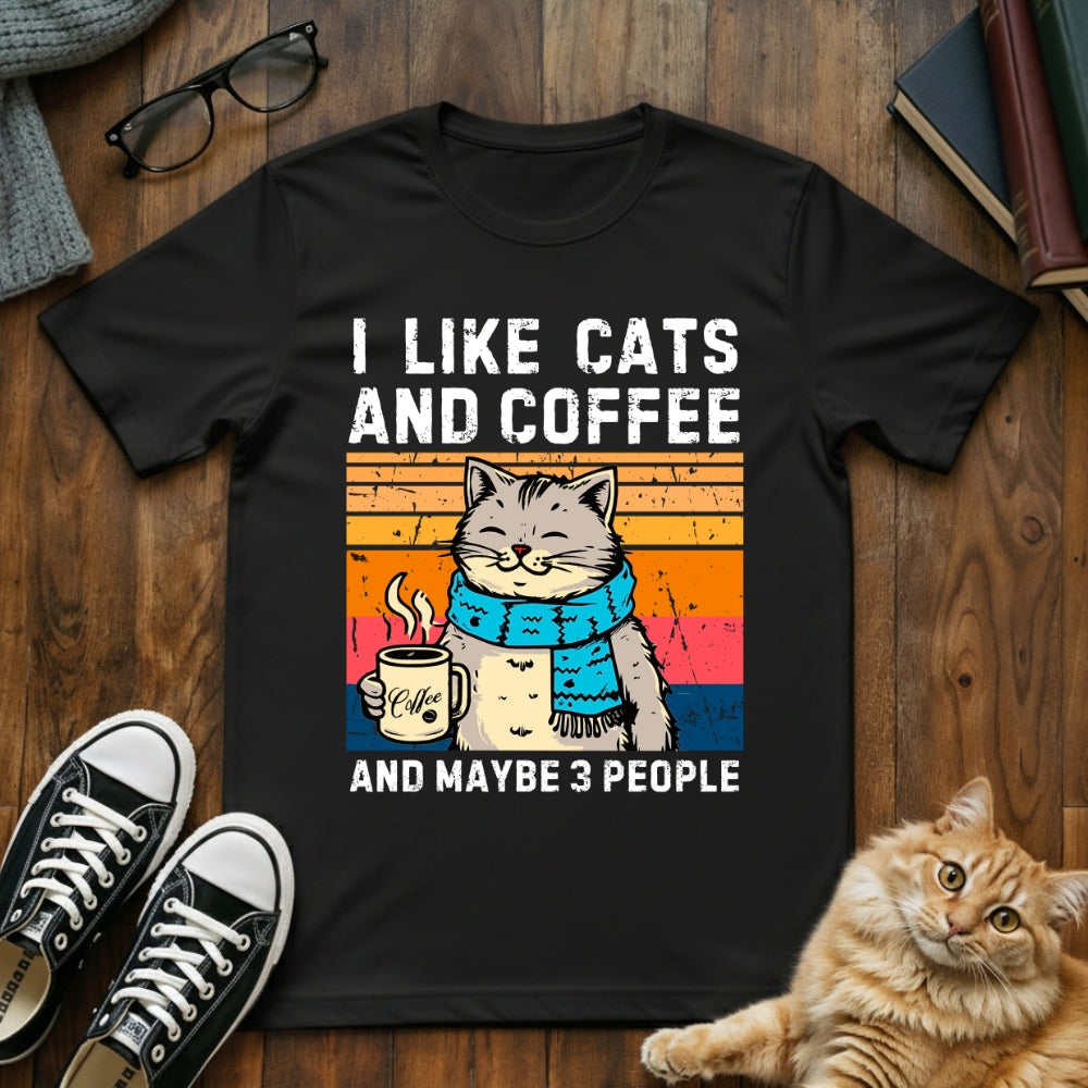 I like Cats and Maybe 3 People T-Shirt