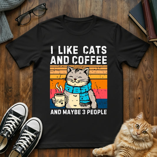 I like Cats and Maybe 3 People T-Shirt