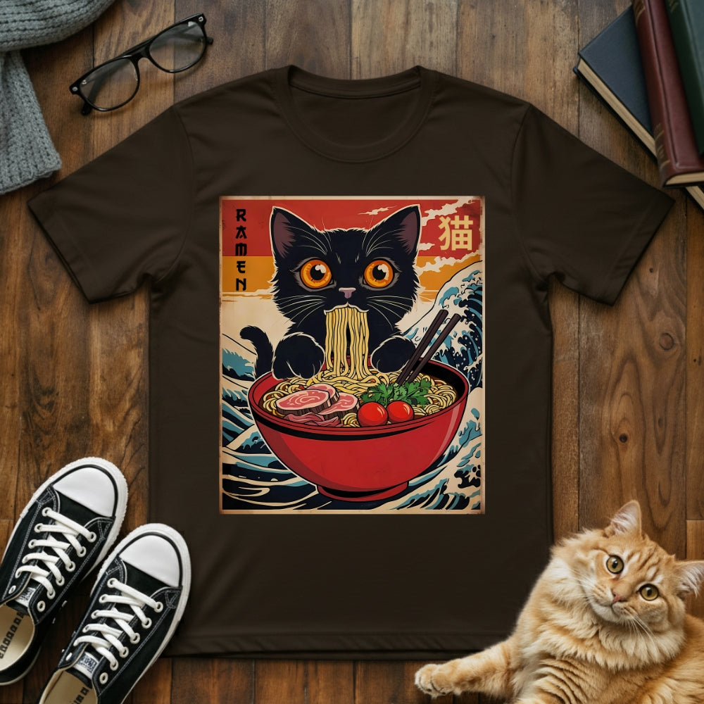 Ramen Cat Vintage Japanese T-Shirt