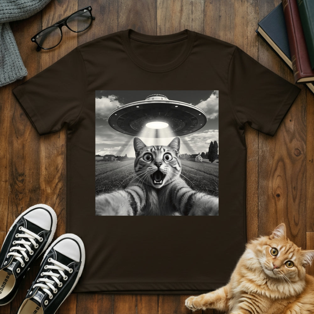 Cat UFO Selfie T-Shirt