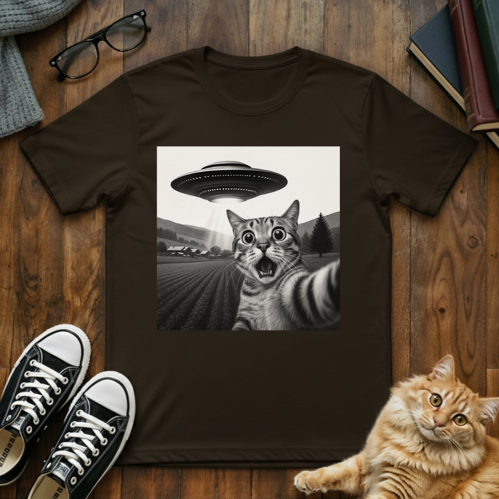 Cat UFO Selfie T-Shirt