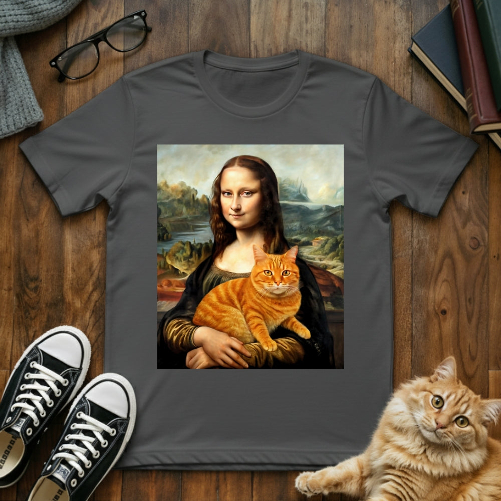Cat with Mona Lisa T-Shirt