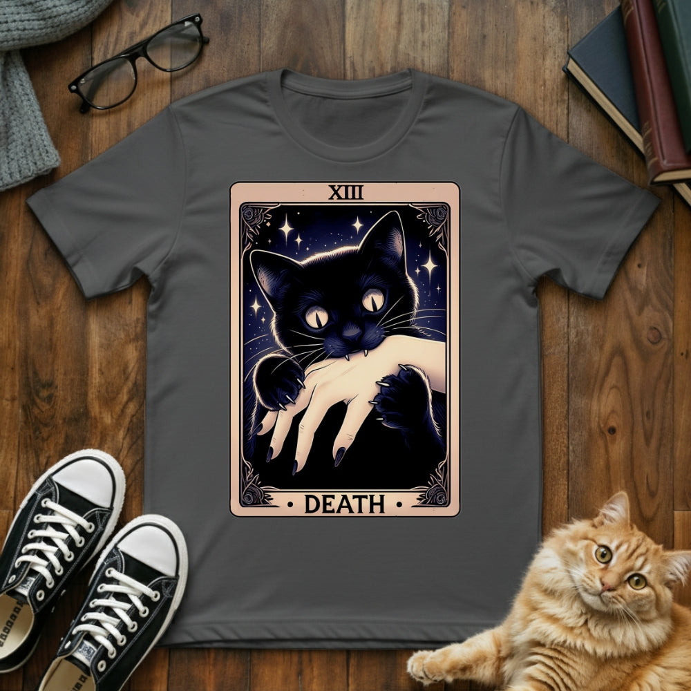 Death Cat Tarot Card T-Shirt