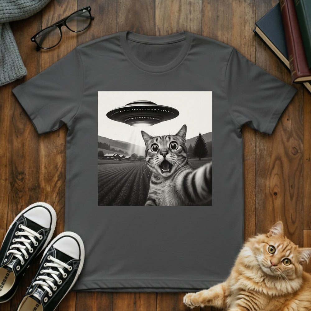 Cat UFO Selfie T-Shirt