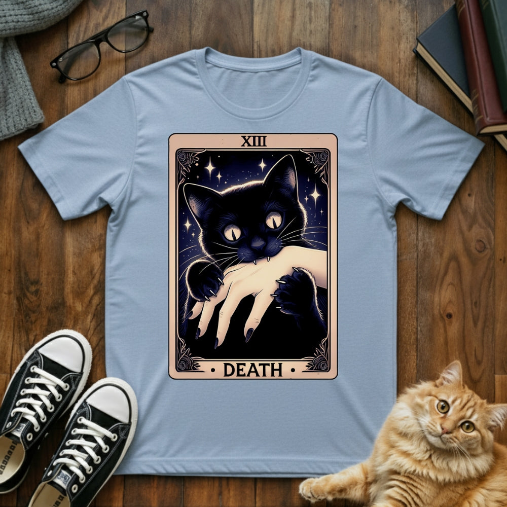 Death Cat Tarot Card T-Shirt