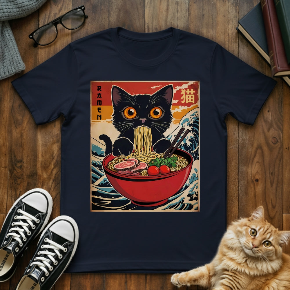 Ramen Cat Vintage Japanese T-Shirt