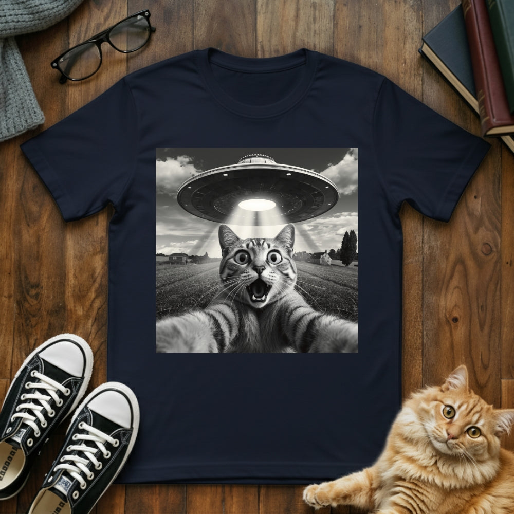 Cat UFO Selfie T-Shirt