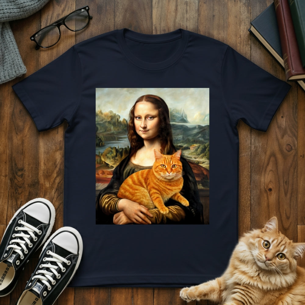 Cat with Mona Lisa T-Shirt