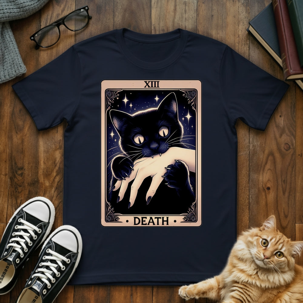 Death Cat Tarot Card T-Shirt