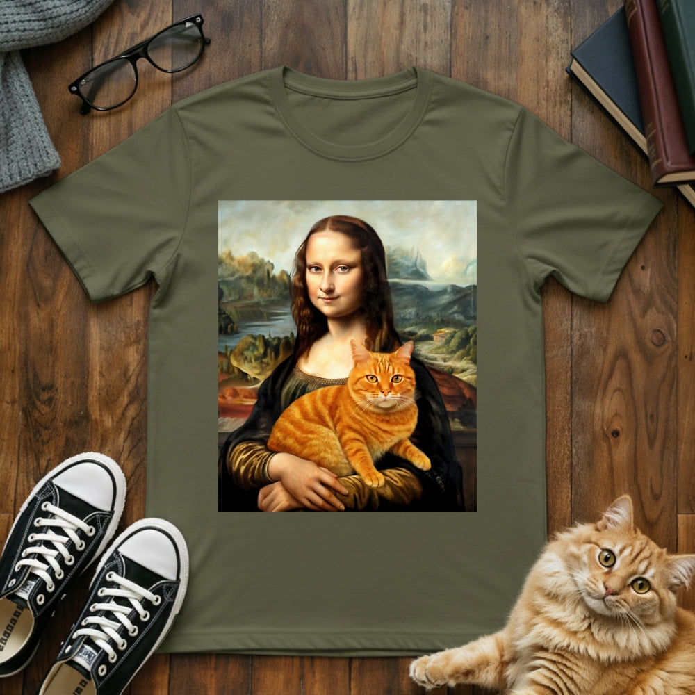 Cat with Mona Lisa T-Shirt