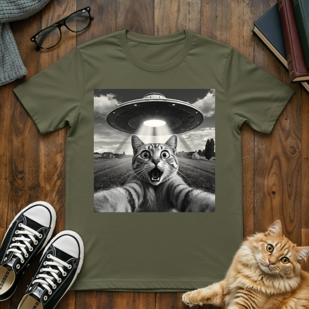 Cat UFO Selfie T-Shirt