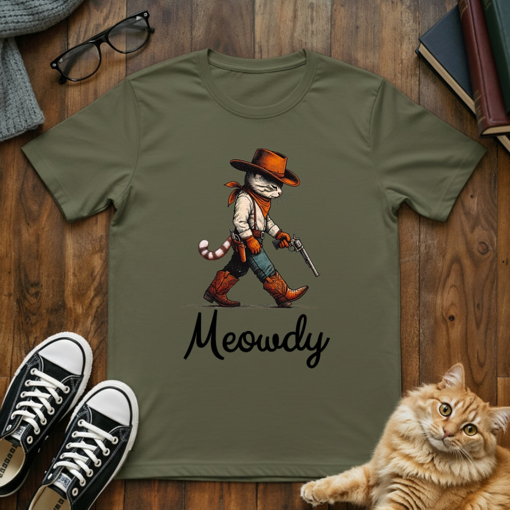 Meowdy Cowboy Cat T-Shirt