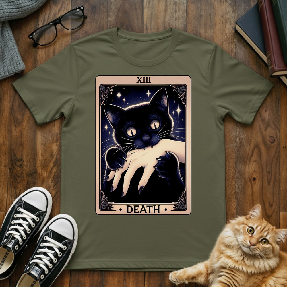 Death Cat Tarot Card T-Shirt