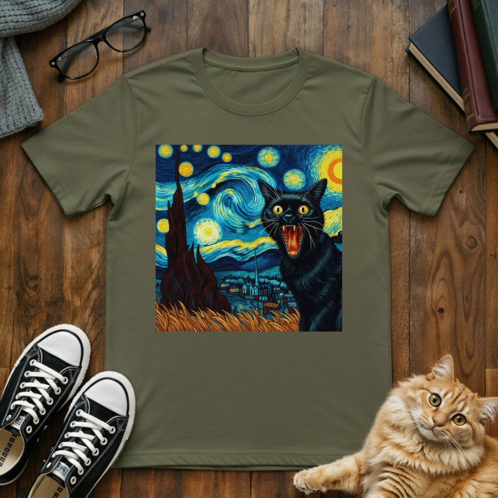 Screaming Cat Van Gogh T-Shirt