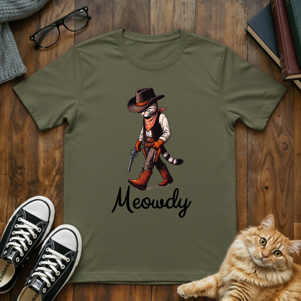 Meowdy Cowboy Cat T-Shirt