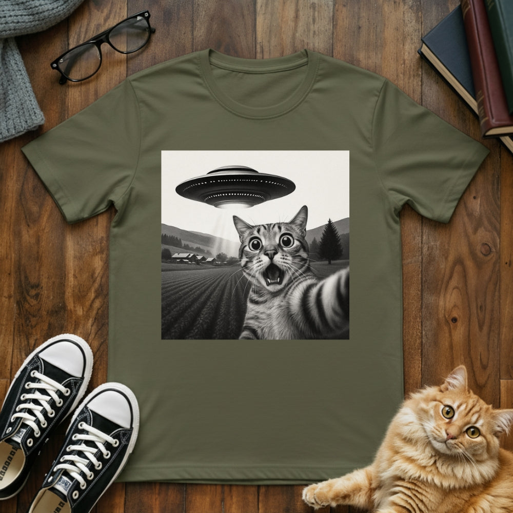 Cat UFO Selfie T-Shirt